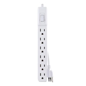 cyberpower mp1044nn power strip, 6-outlets, 2-foot cord, multi pack, white