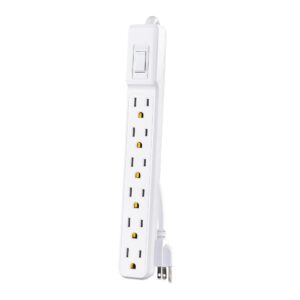 CyberPower MP1044NN Power Strip, 6-Outlets, 2-Foot Cord, Multi Pack, White