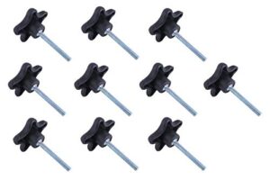 taytools 774007 lot 10 each 1/4 20 male thread star knobs 2 inch diameter with 2 inch long threaded post