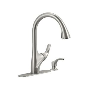 kohler k-r18594-sd-vs trielle kitchen sink faucet, vibrant stainless