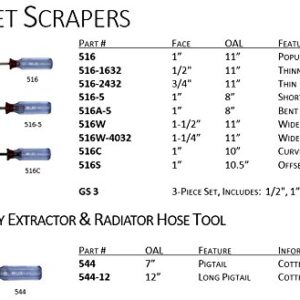 Wilde Tool 544.Z/HT 7" Cotter Key Extractor-Pigtail Hook-Zinc