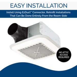 Broan-NuTone 791LEDM Ventilation Fan with LED Light and Roomside Installation, ENERGY STAR Certified, 110 CFM, 1.5 Sones, White