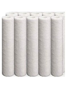 10-pack compatible for ge gxwh20s polypropylene sediment filter - universal 10-inch 5-micron cartridge for ge single sump whole home filtration system by cfs