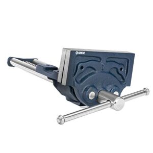 groz 7-inch heavy duty wood-working vise | made from cast iron | plain screw | "toe-in" feature | high level precision | perfect for home and professional use (39001)