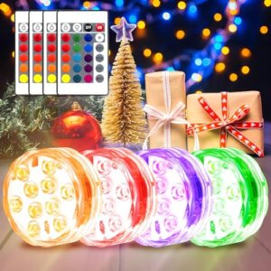 creatrek led christmas lights with remote, 16 color changing christmas lights, battery operated christmas lights for indoor outdoor party decoration