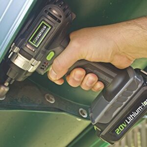 Genesis GLID20A 20 Volt Lithium-ion Battery-Powered Cordless Variable Speed Impact Driver with 1/4" Collet , Built-In LED Work Light, 20V Battery, Charger and Screwdriver Bit