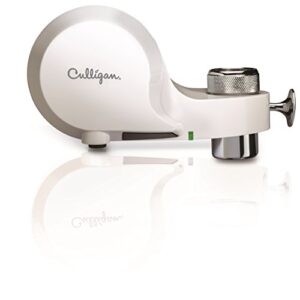 culligan fm-100-w faucet mount water filter with life indicator, white
