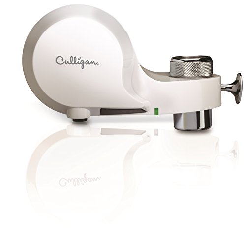 Culligan FM-100-W Faucet Mount Water Filter with Life Indicator, White