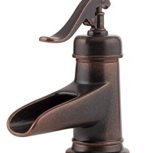 Pfister Ashfield Bathroom Sink Faucet, Single Handle, Single Hole or 3-Hole, Rustic Bronze Finish, LF042YP0U