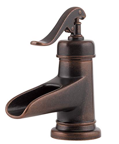 Pfister Ashfield Bathroom Sink Faucet, Single Handle, Single Hole or 3-Hole, Rustic Bronze Finish, LF042YP0U