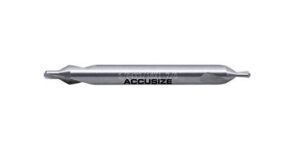 accusize industrial tools 0.078'' by 2'' by 3/16'' solid carbide center drill bits, number 2, 60 deg, 585-0782