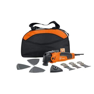 fein multimaster tool mm 500 start q oscillating kit - 350w high-performance corded multi tool for interior construction and renovation - includes nylon bag - 72295264090