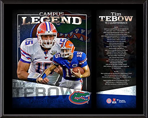 Tim Tebow Florida Gators 12" x 15" Campus Legend Sublimated Player Plaque - College Player Plaques and Collages