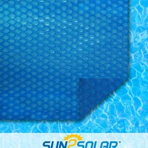 Sun2Solar Blue 16-Foot-by-32-Foot Rectangle Solar Cover | 1600 Series | Heat Retaining Blanket for In-Ground and Above-Ground Rectangular Swimming Pools | Use Sun to Heat Pool | Bubble-Side Down