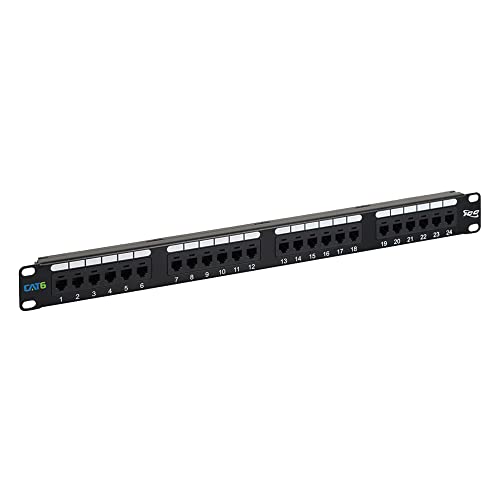 ICC CAT6 Patch Panel with 24 Ports and 1 RMS in 6-Pack