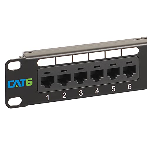 ICC CAT6 Patch Panel with 24 Ports and 1 RMS in 6-Pack