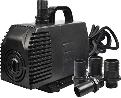 Simple Deluxe 1056GPH 276W Submersible Pump With 15' Cord, Water Pump For Fish Tank, Hydroponics, Aquaponics, Fountains, Ponds, Statuary, Aquariums & Inline