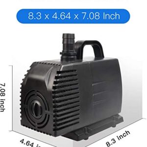 Simple Deluxe 1056GPH 276W Submersible Pump With 15' Cord, Water Pump For Fish Tank, Hydroponics, Aquaponics, Fountains, Ponds, Statuary, Aquariums & Inline