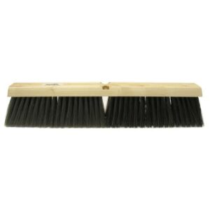 Weiler 25234 18" Vortec Pro Medium Sweep Floor Brush, Polystyrene Border with Black Polypropylene, Dark Grey