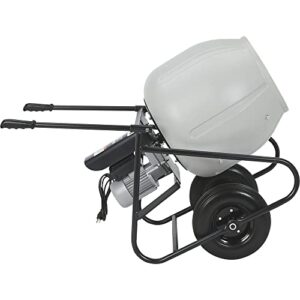 Klutch Portable Electric Cement Mixer -3.5 Cubic Ft. Poly Drum