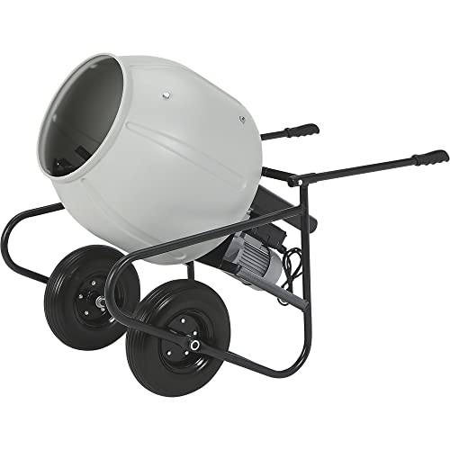 Klutch Portable Electric Cement Mixer -3.5 Cubic Ft. Poly Drum