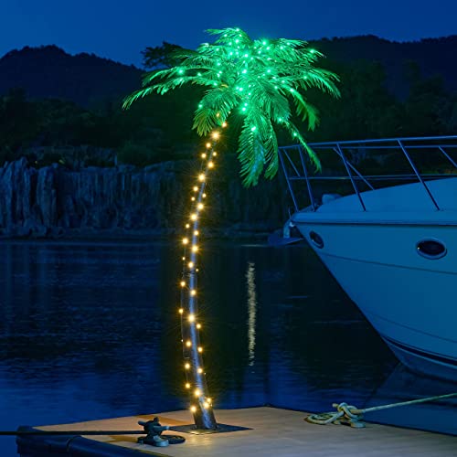 Lightshare 7 Feet Palm Tree, 96LED Lights, Decoration for Home, Party, Christmas, Nativity, Outdoor Patio