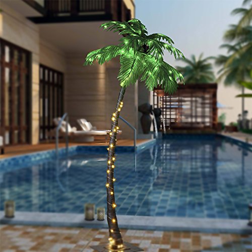 Lightshare 7 Feet Palm Tree, 96LED Lights, Decoration for Home, Party, Christmas, Nativity, Outdoor Patio