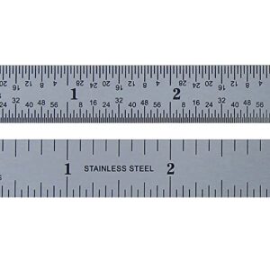 6" 4R (1/8, 1/16, 1/32, 1/64) Stainless Steel Machinist Ruler/Rule Scale