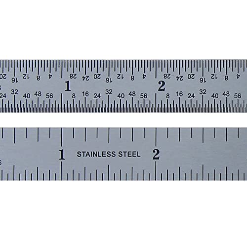 6" 4R (1/8, 1/16, 1/32, 1/64) Stainless Steel Machinist Ruler/Rule Scale