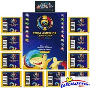 2016 panini copa america centenario special collectors package with 80 brand new stickers 64 page collectors album & bonus lionel messi card pack! collect stickers of the world’s biggest soccer stars!