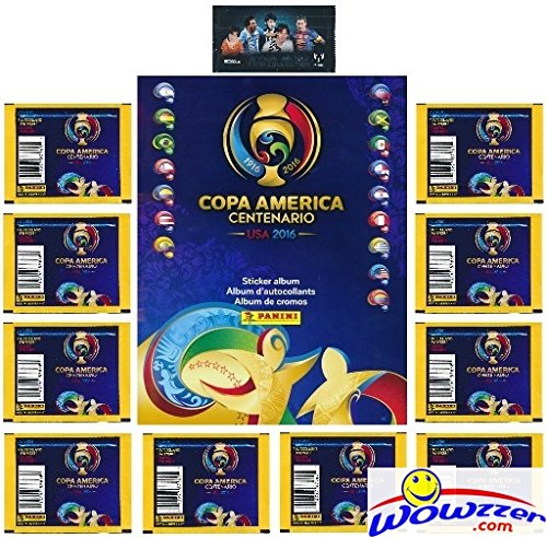 2016 Panini Copa America Centenario SPECIAL COLLECTORS PACKAGE with 80 Brand New Stickers 64 Page Collectors Album & Bonus LIONEL MESSI Card Pack! Collect Stickers of the World’s Biggest Soccer Stars!