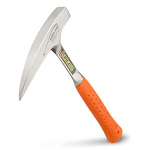 estwing rock pick - 22 oz geology hammer with pointed tip & shock reduction grip - eo-22p
