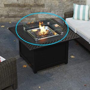 Napoleon GPFSE-WNDSCRN Square Muskoka, Victorian and Hamptons Patio Fire Table Windscreen, Clear