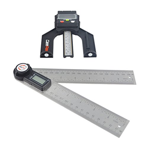 GemRed Digital Depth Guage Height Gauge for Router Table and Digital Protractor(Angle Finder GRSET903)