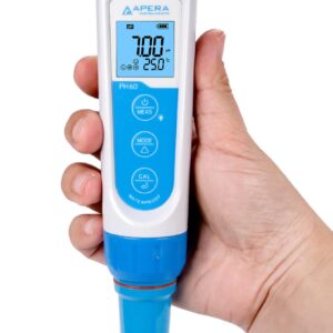 Apera Instruments AI311 Premium Series PH60 Waterproof pH Pocket Tester Kit, Replaceable Probe, ±0.01 pH Accuracy, Lcd display