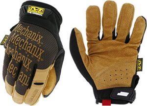 mechanix wear: the original durahide leather work gloves with secure fit, utility gloves for multi-purpose use, abrasion resistant, added durability, safety gloves for work (brown, medium)