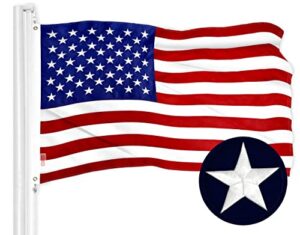 g128 american usa flag | 4x6 ft | toughweave series embroidered 210d polyester | country flag, embroidered stars, sewn stripes, indoor/outdoor, vibrant colors, brass grommets