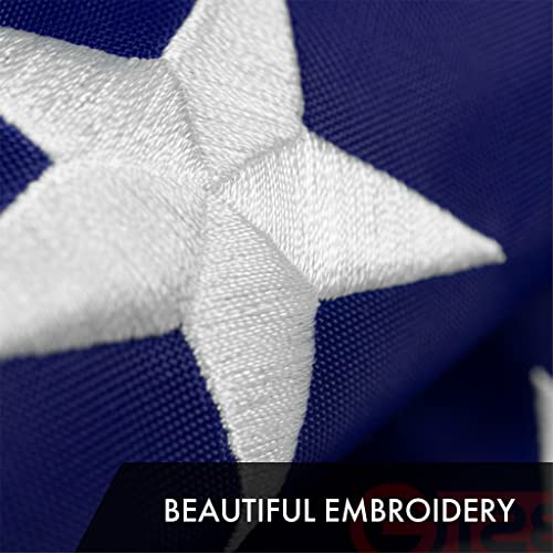 G128 American USA Flag | 4x6 Ft | ToughWeave Series Embroidered 210D Polyester | Country Flag, Embroidered Stars, Sewn Stripes, Indoor/Outdoor, Vibrant Colors, Brass Grommets