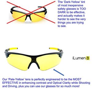 iLumen8 BEST Shooting Glasses UV Blacklight Yellow Vision Safety Eye protection