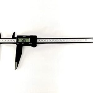 Long Jaw Digital Vernier Caliper 300mm 12" w/Battery