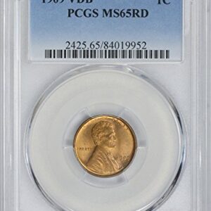 1909-P VDB Lincoln Cent MS65RD PCGS