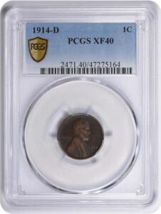 1914 d lincoln cent pcgs ef