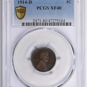 1914 D Lincoln Cent PCGS EF