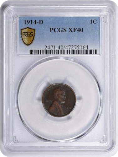 1914 D Lincoln Cent PCGS EF