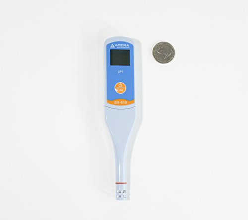 Apera Instruments, LLC-AI221 SX610 Waterproof pH Pen Tester, ±0.1 pH Accuracy, 0-14.0 pH Range, Suitable for Test Tube Testing, Replaceable Probe