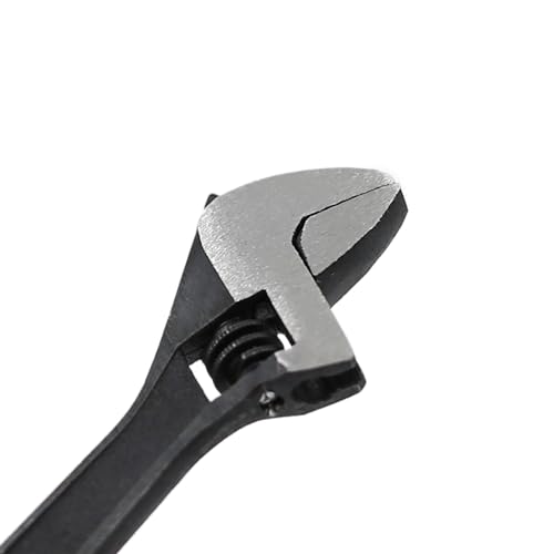 GENNEL 2.5 inch Mini Size Adjustable Wrench, 2.5" Black Tiny Spanner Nut Wrench Tool, Jaw Capacity 0~10mm