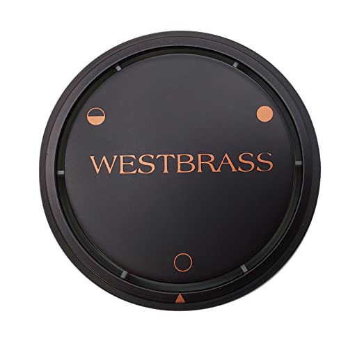 Westbrass D493CHM-12 Universal Patented Deep Soak Round Replacement 2-Hole Bathtub Overflow Cover for Full and Over-Filled Closure, 1 Pack, Oil Rubbed Bronze