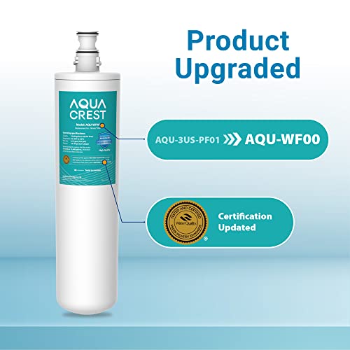 AQUA CREST 3US-PF01 Under Sink Water Filter, NSF/ANSI 42 Certified Replacement for Filtrete® 3US-PF01, 3US-MAX-F01H, Delta RP78702, Manitowoc K-00337, K-00338 Water Filter, 1 Pack, No.AQU-WF00