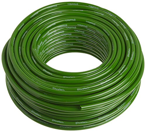 100' Flora Tube | 1/4" OD By 3/16" ID Vinyl Drip Irrigation Tubing | Green