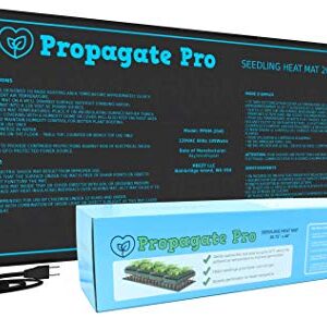 Propagate Pro 4' Foot Seedling Heating Mat | Fits (4) Standard 1020 Tray | 48" inch Germination Grow Heat Pad for Seed & Starter Plants Soil Warmer for Indoor Home Gardening (20x48 Single)